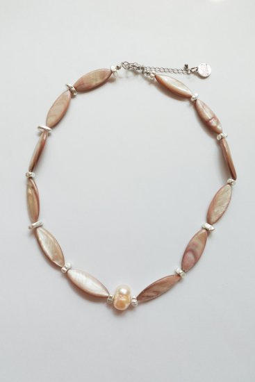 【30%OFF】Shiny Pearl Necklace(Pink)