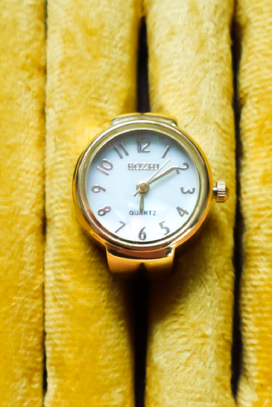 Simple Gold×White Ring Watch