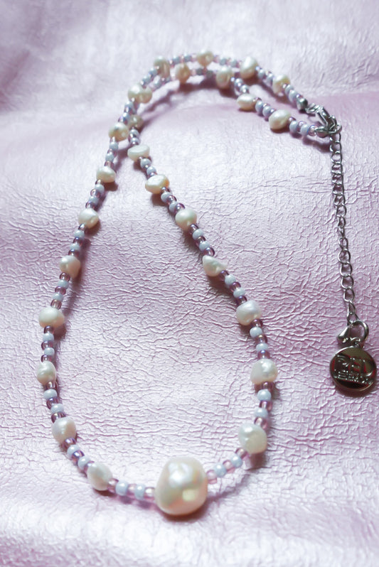 Freshwater Pearl & Glass Bead Necklace
