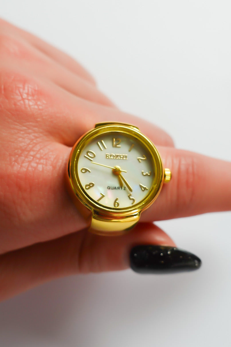 Simple Gold×White Ring Watch