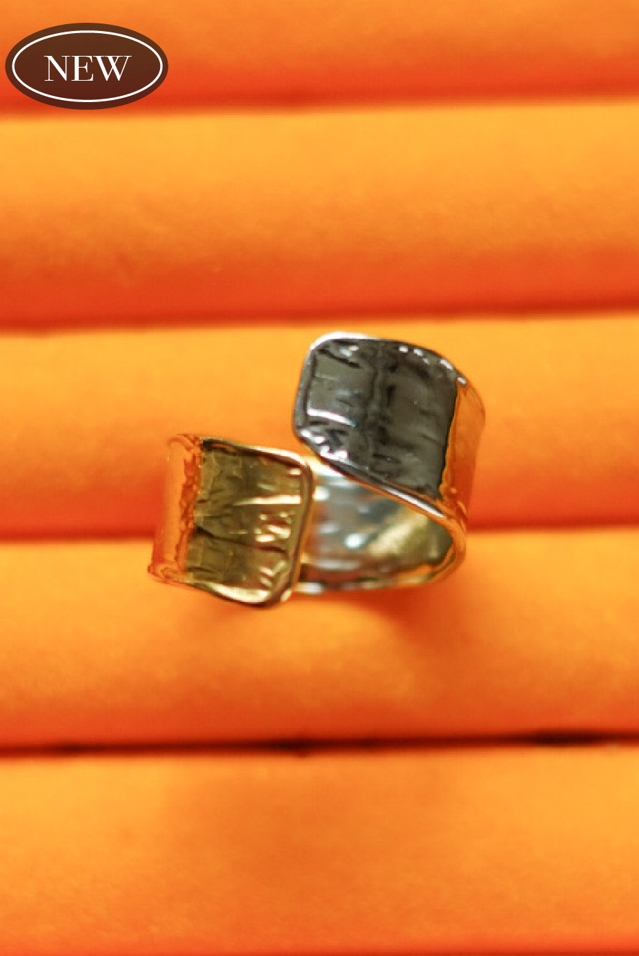 Bi-Metal Curve Ring