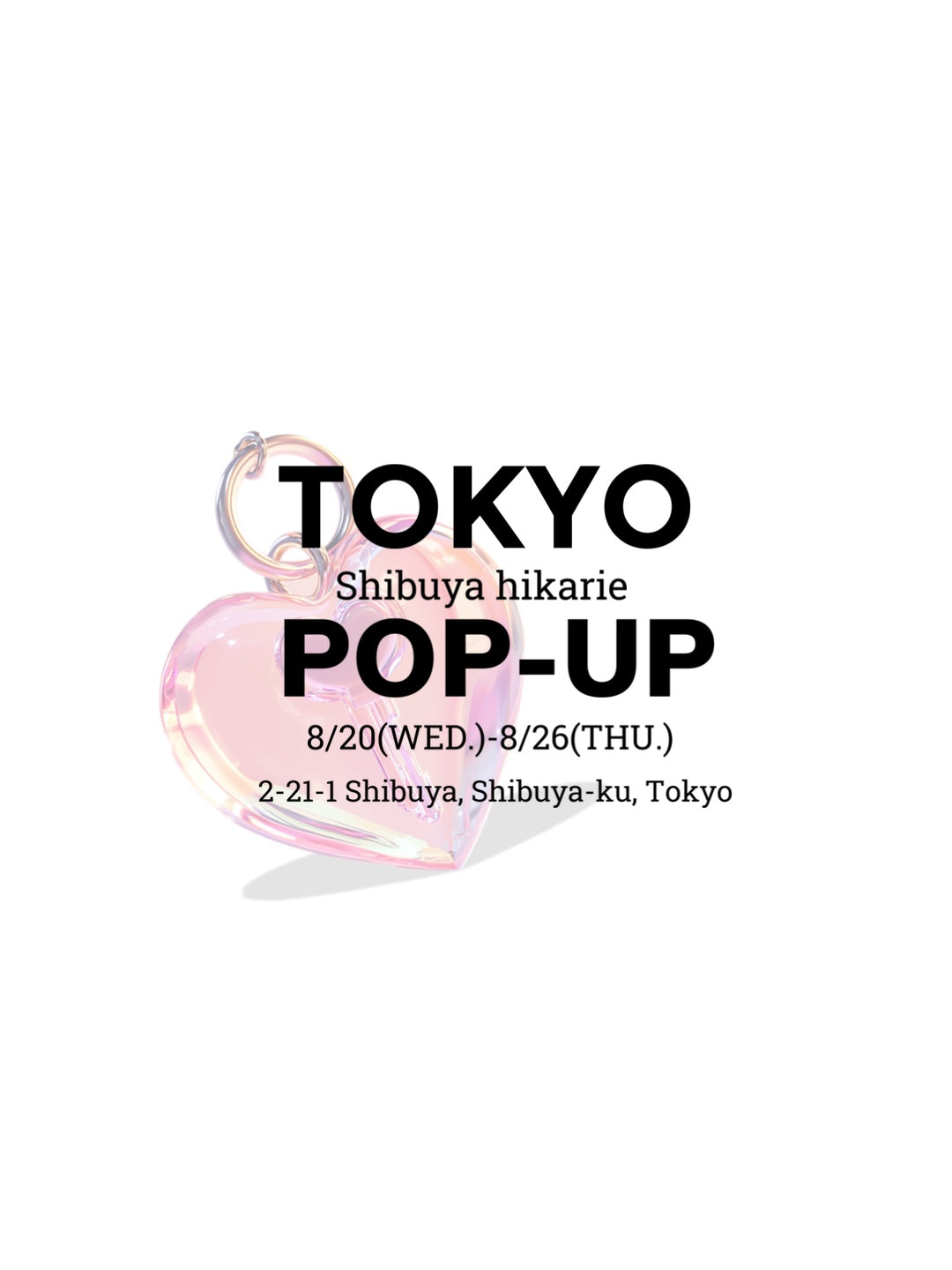 渋谷ヒカリエに期間限定オープン！POP UP SHOP開催のお知らせ