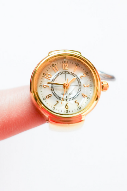【再入荷】Gold×White Ring Watch