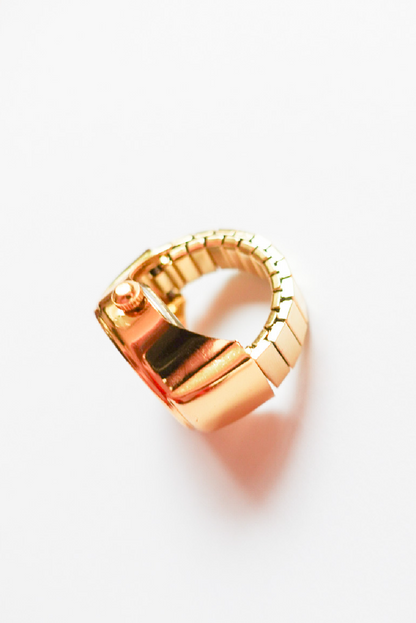 【再入荷】Gold×White Ring Watch