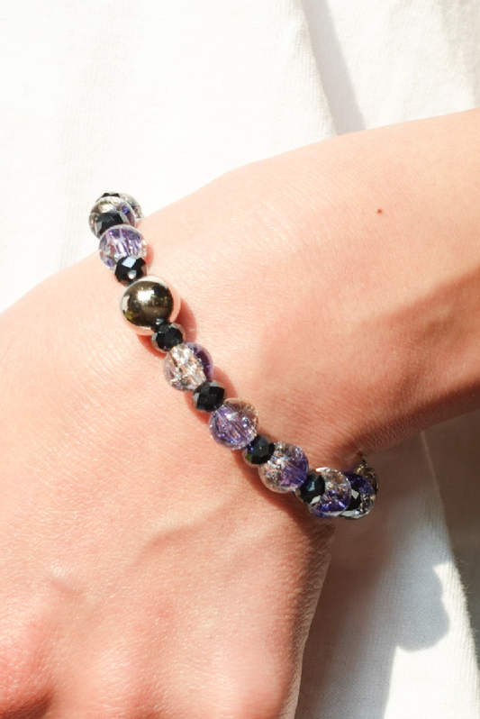 Purple×Silver Bracelet
