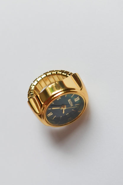 【再入荷】Gold×Green Ring Watch