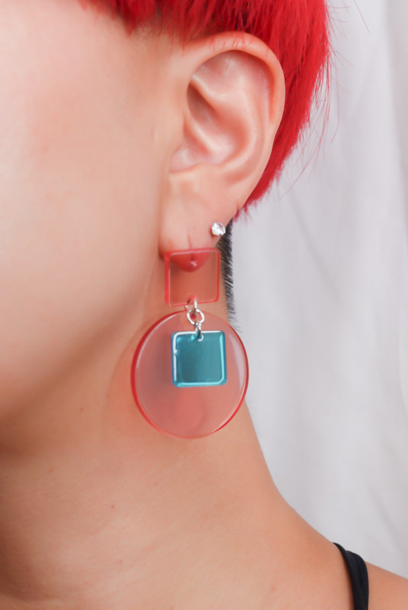 40%OFF Clear Pink Acrylic