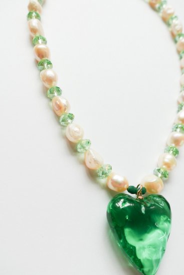 【★30%OFF★】Green Heart Necklace No.2