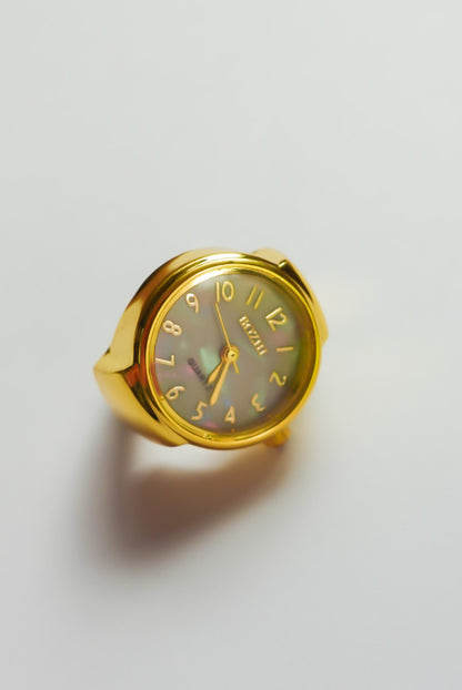 Simple Gold×White Ring Watch