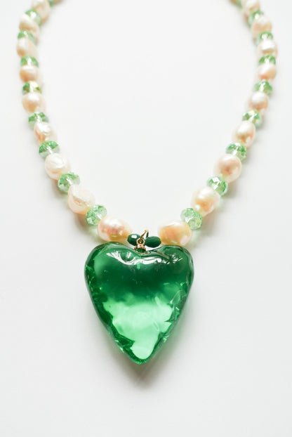 【★30%OFF★】Green Heart Necklace No.2