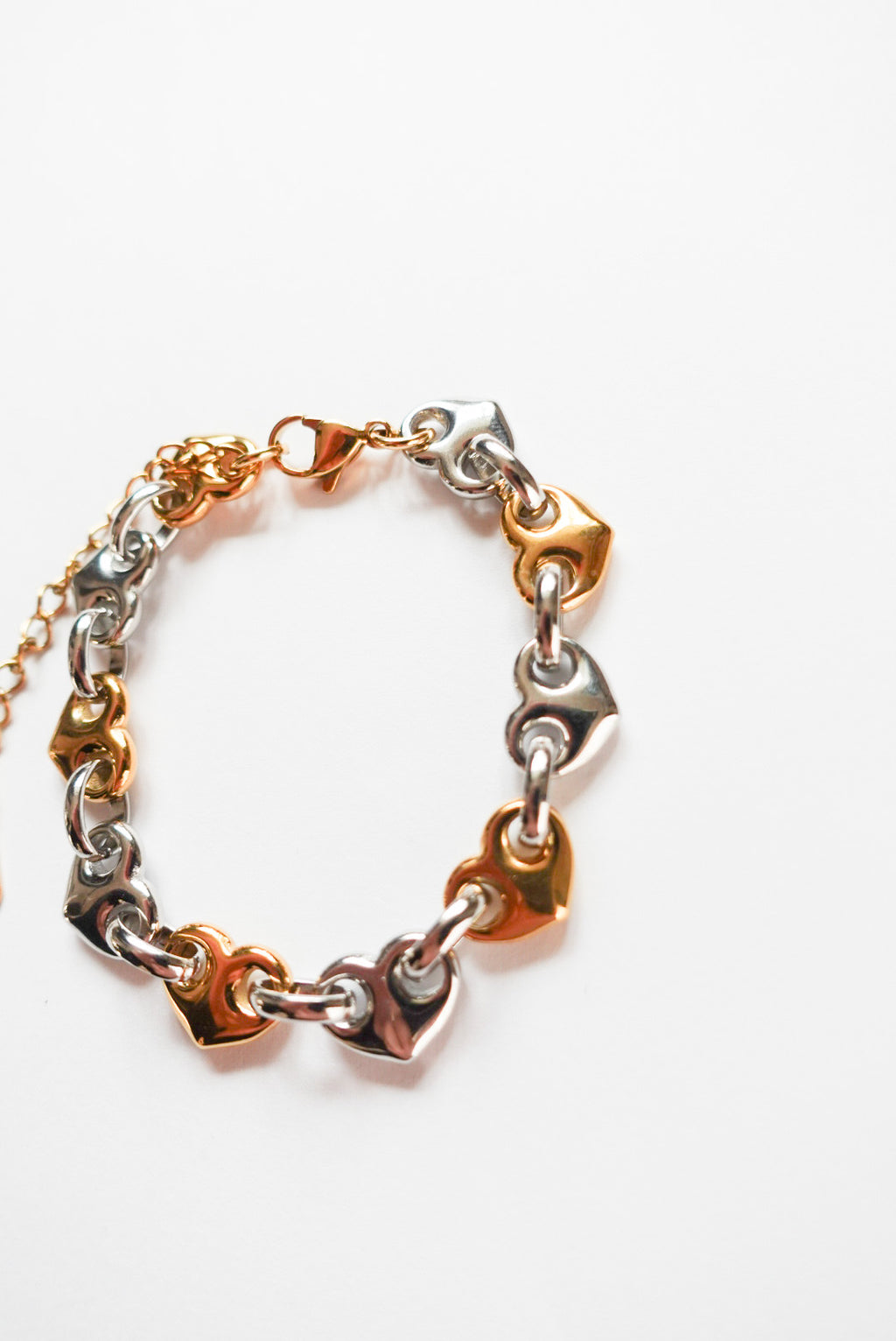 Dual Heart Chain Bracelet