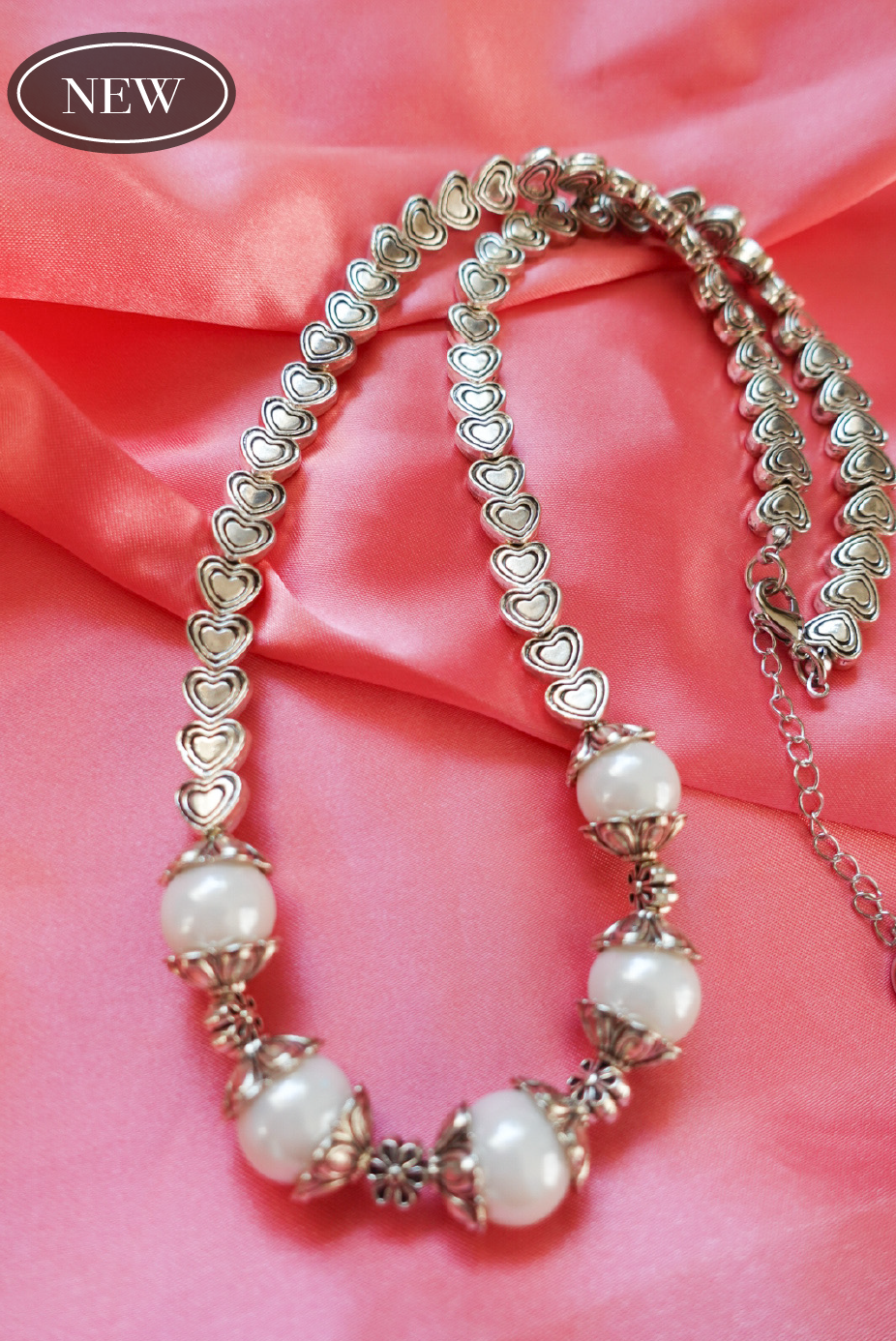 Silver×Pearl Necklace