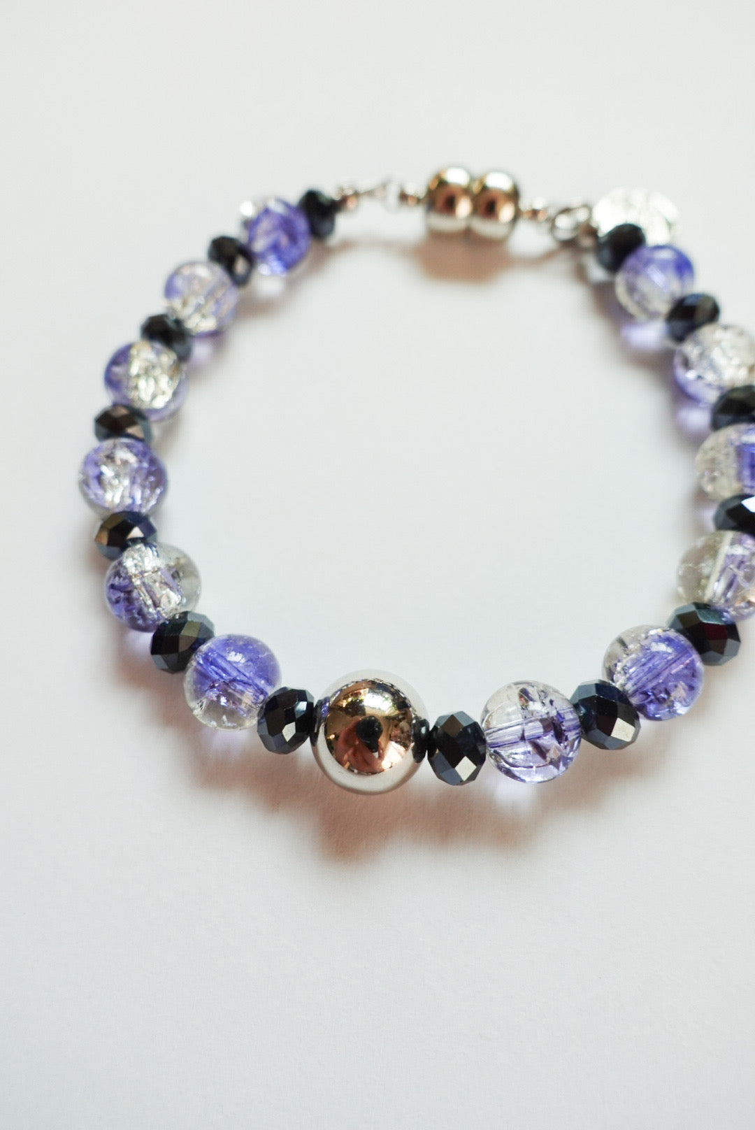 Purple×Silver Bracelet