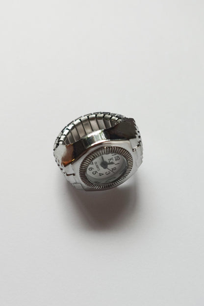 Silver×White Ring Watch