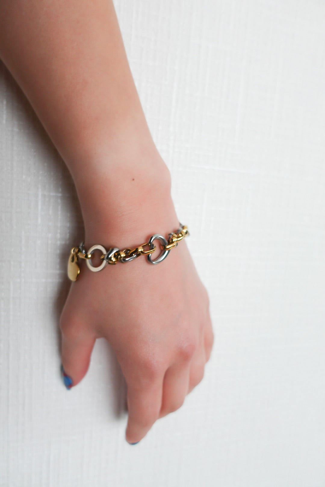 Mixed Chain Heart Bracelet