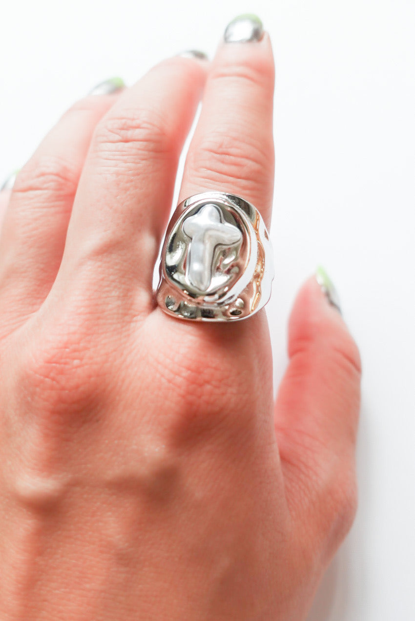 Cross of light ring(Silver)