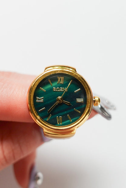 【再入荷】Gold×Green Ring Watch