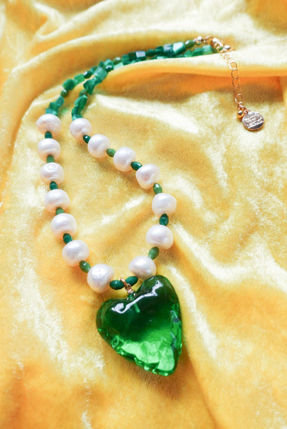 【★30%OFF★】Green Heart Necklace No.1