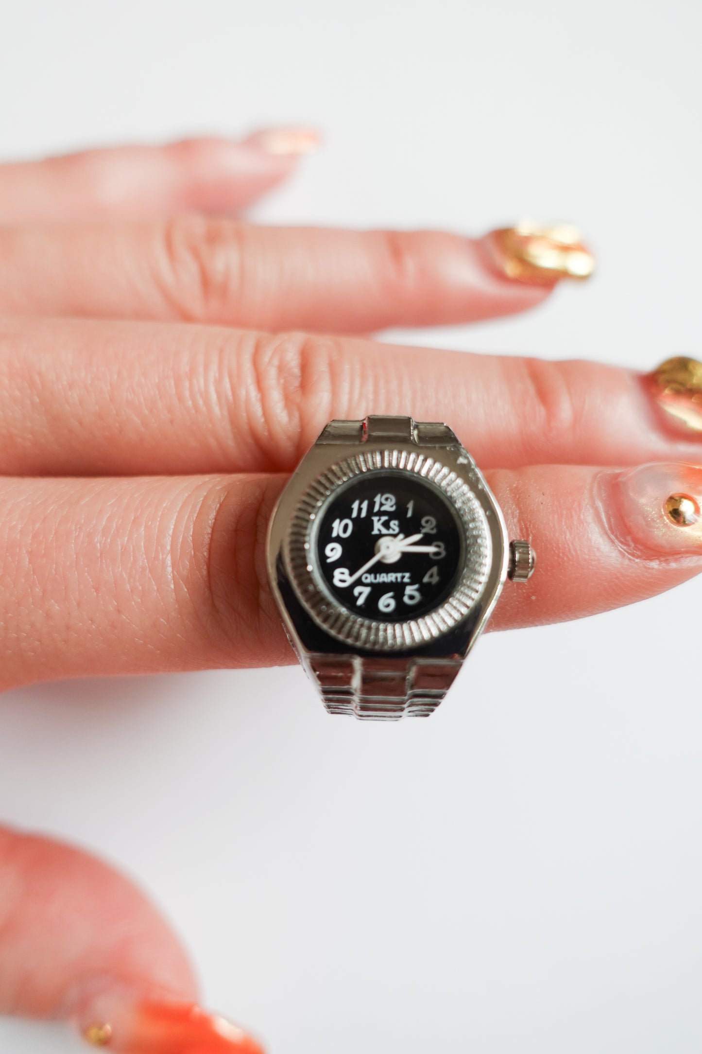 Silver×Black Ring Watch