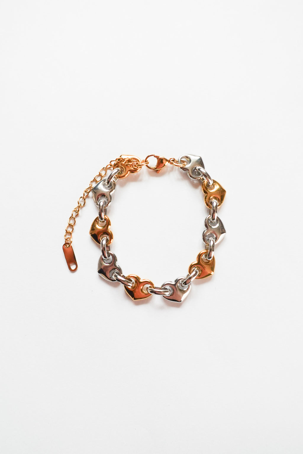 Dual Heart Chain Bracelet