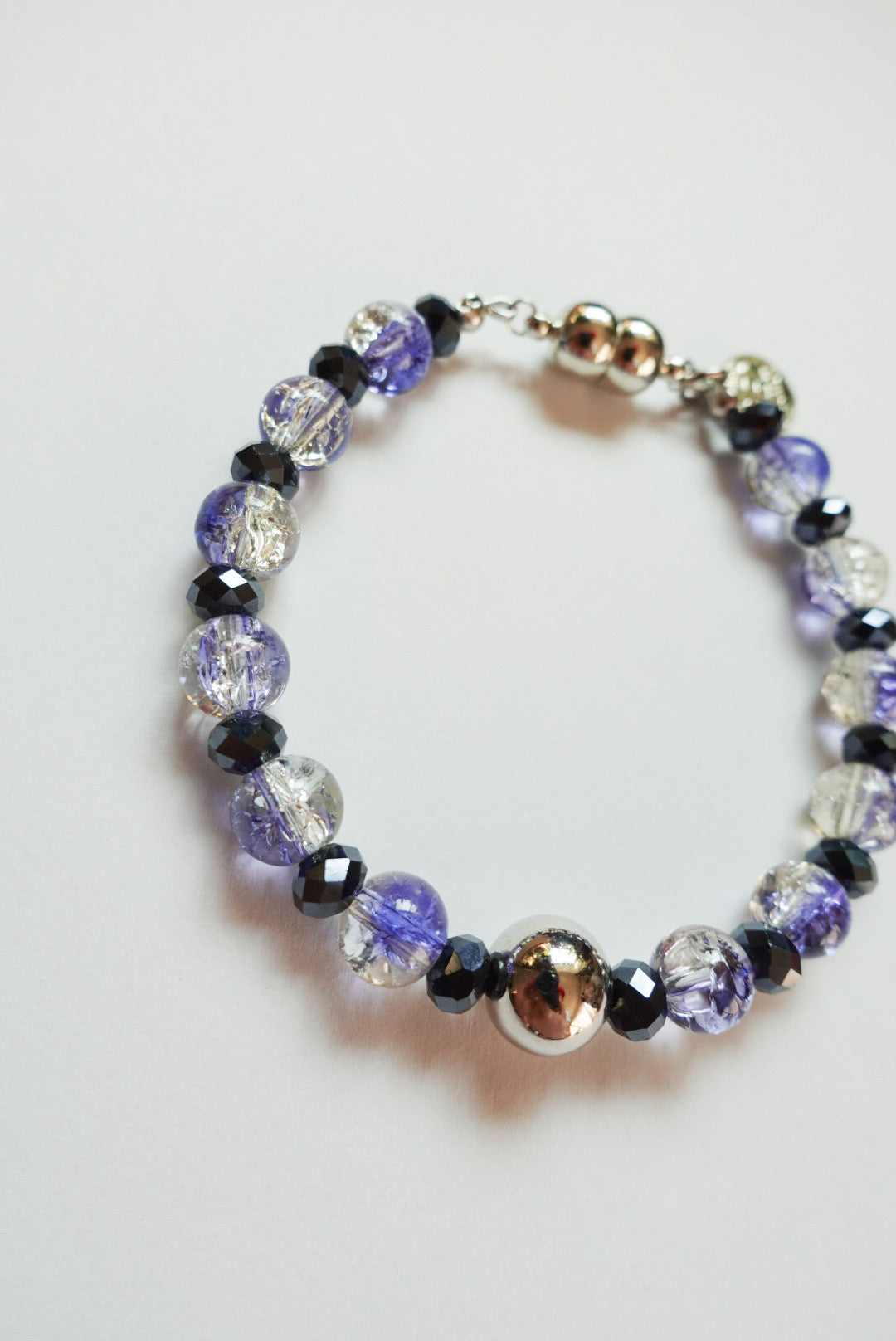 Purple×Silver Bracelet