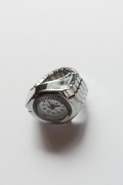 Silver×White Ring Watch