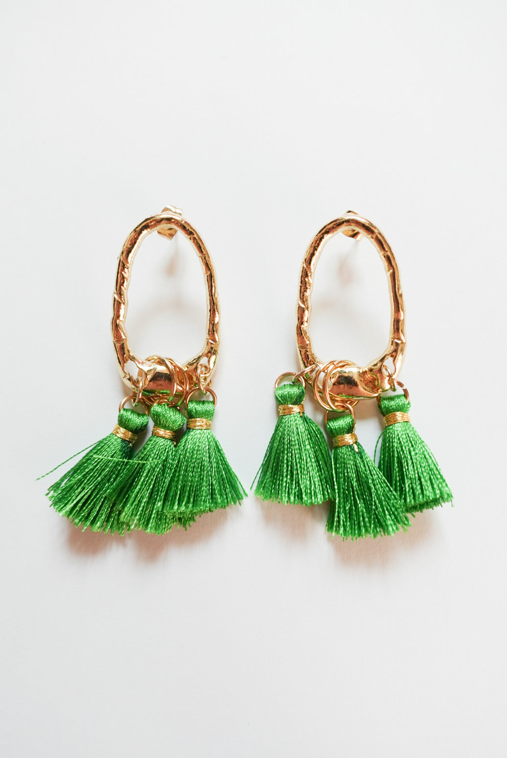 Lucky Green Tassel Hoop