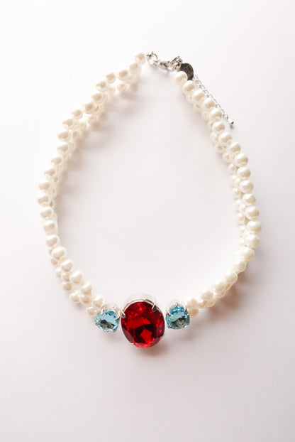 【★60％OFF★】Jewel Necklace (Pearl)