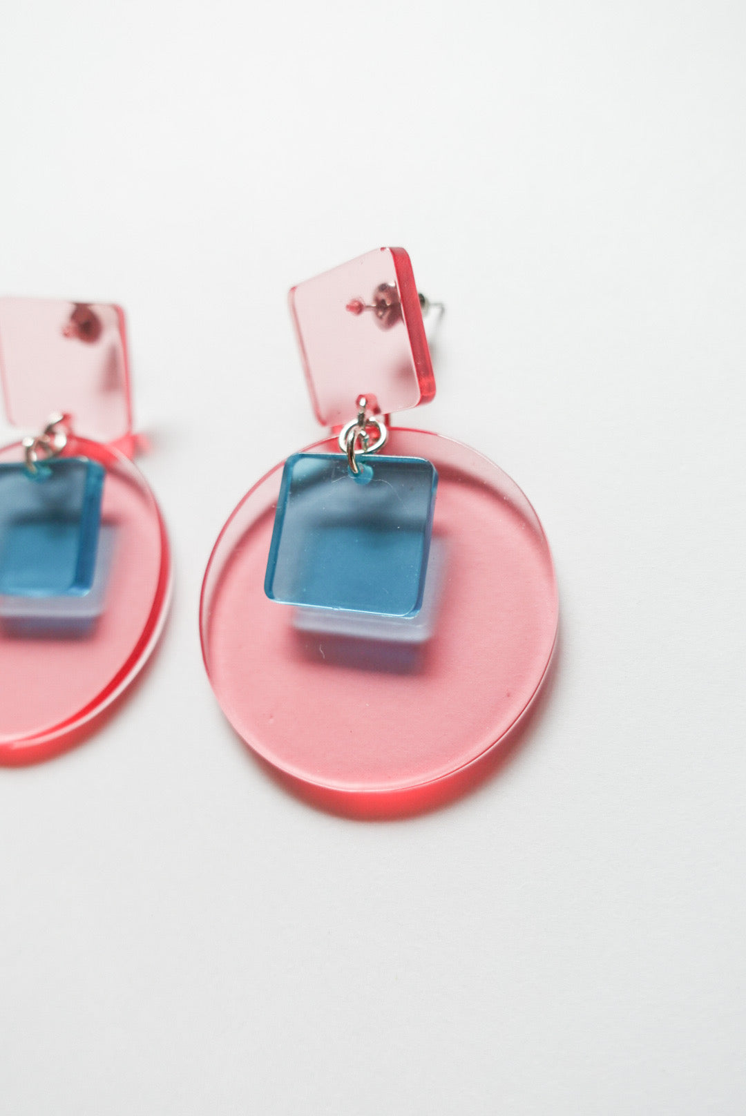 40%OFF Clear Pink Acrylic