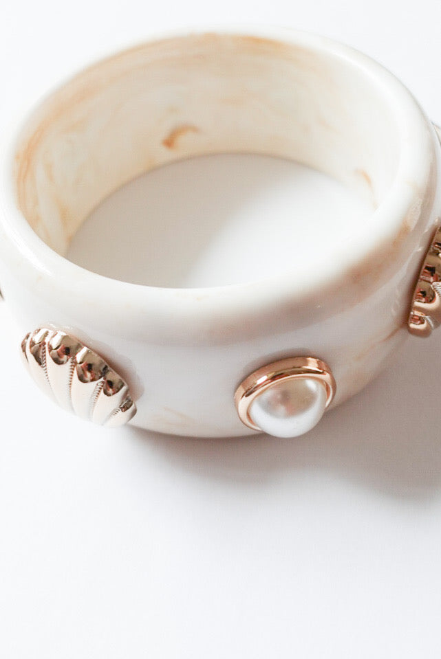 Pearl Shell Ivory Bangle