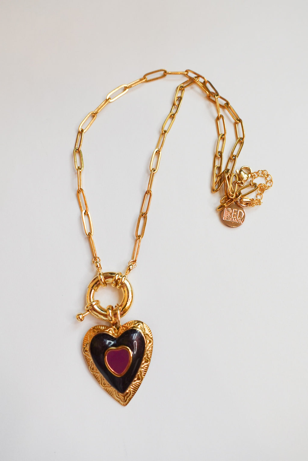 Bold Heart Lock Necklace