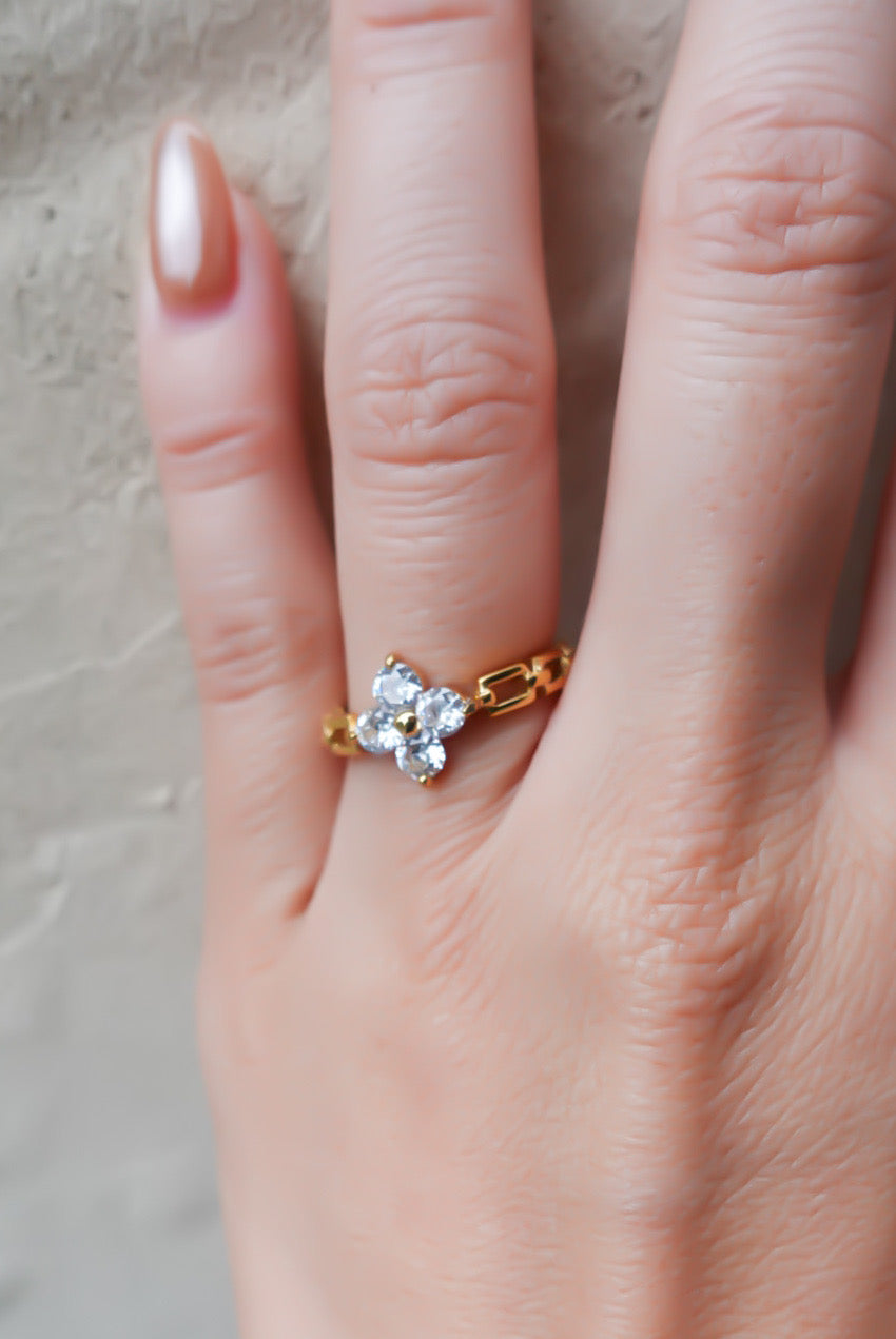 Flora Gold Stainless Ring