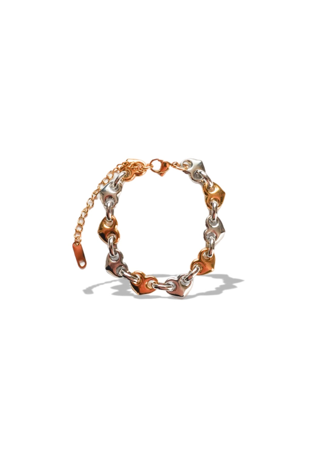 Dual Heart Chain Bracelet