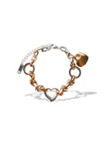 Mixed Chain Heart Bracelet