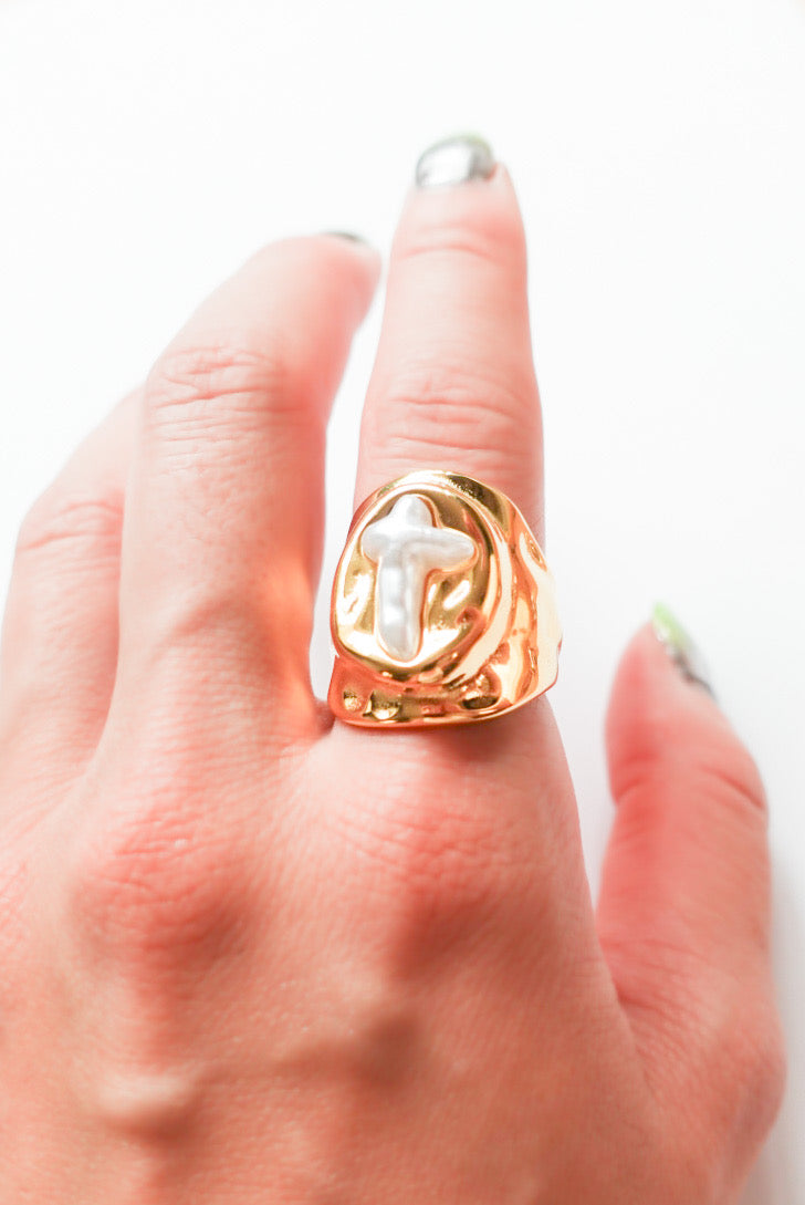 Cross of light ring(Gold)