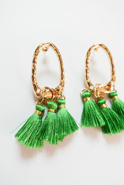 Lucky Green Tassel Hoop