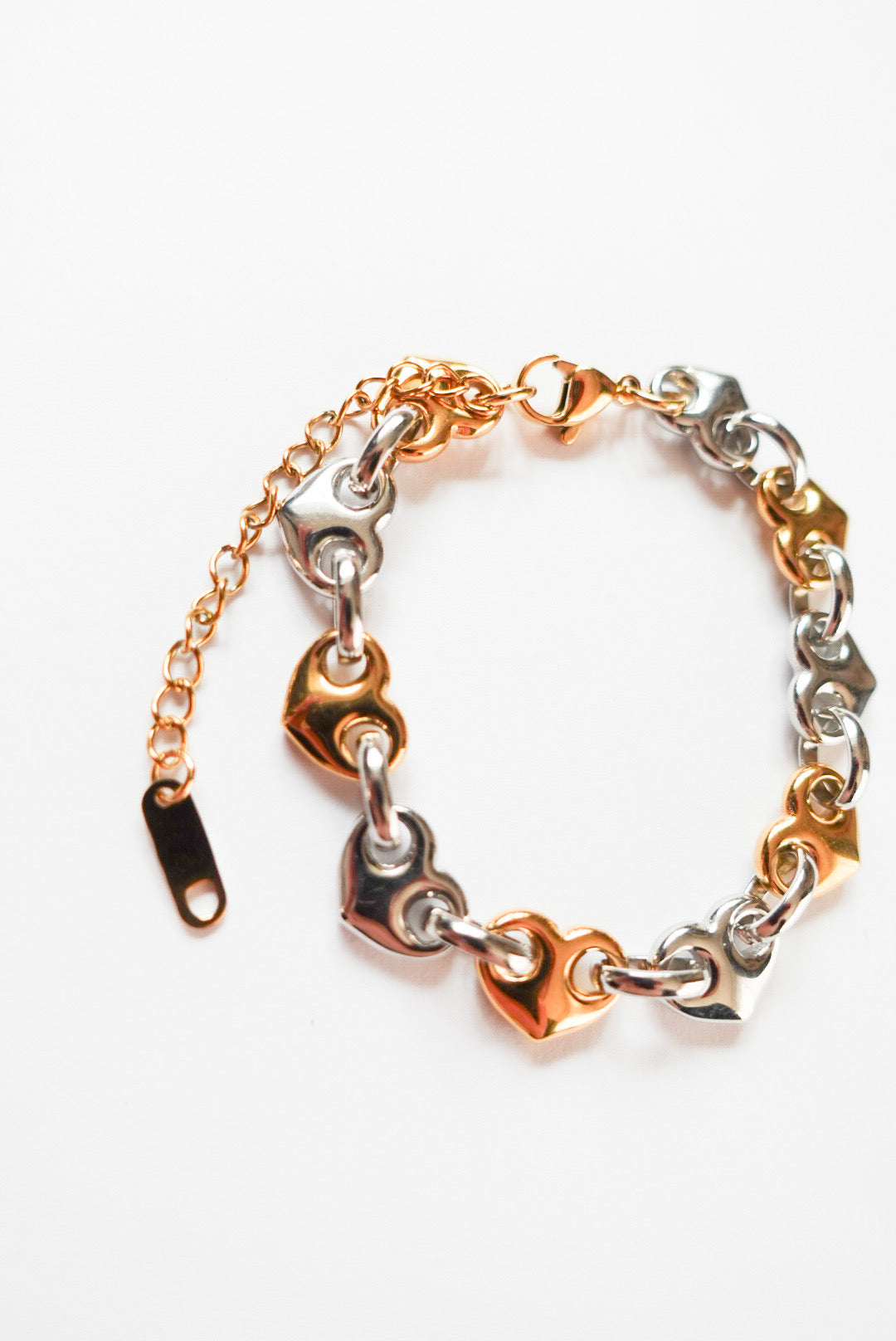 Dual Heart Chain Bracelet