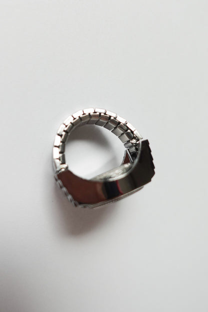 Silver×White Ring Watch