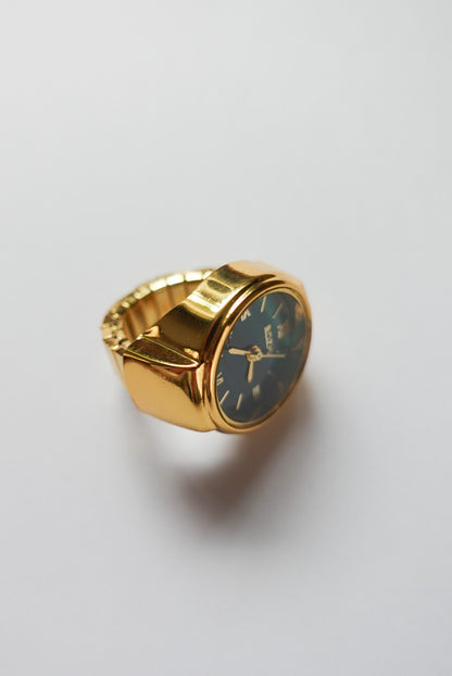 【再入荷】Gold×Green Ring Watch