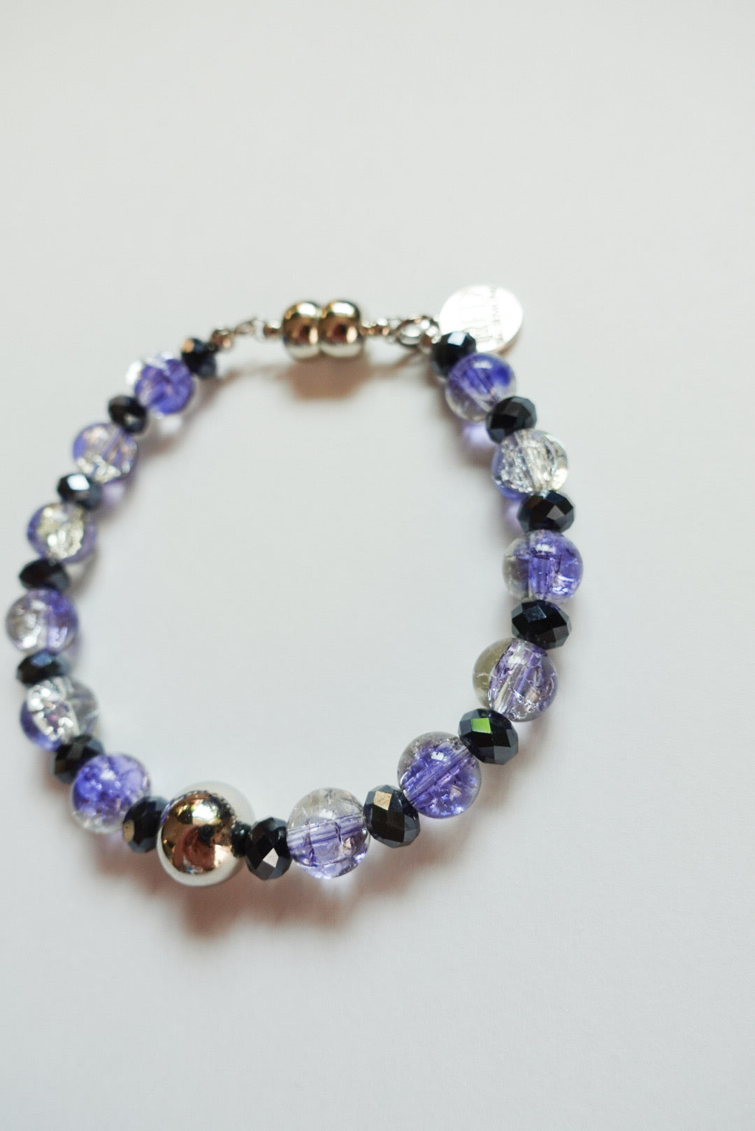 Purple×Silver Bracelet