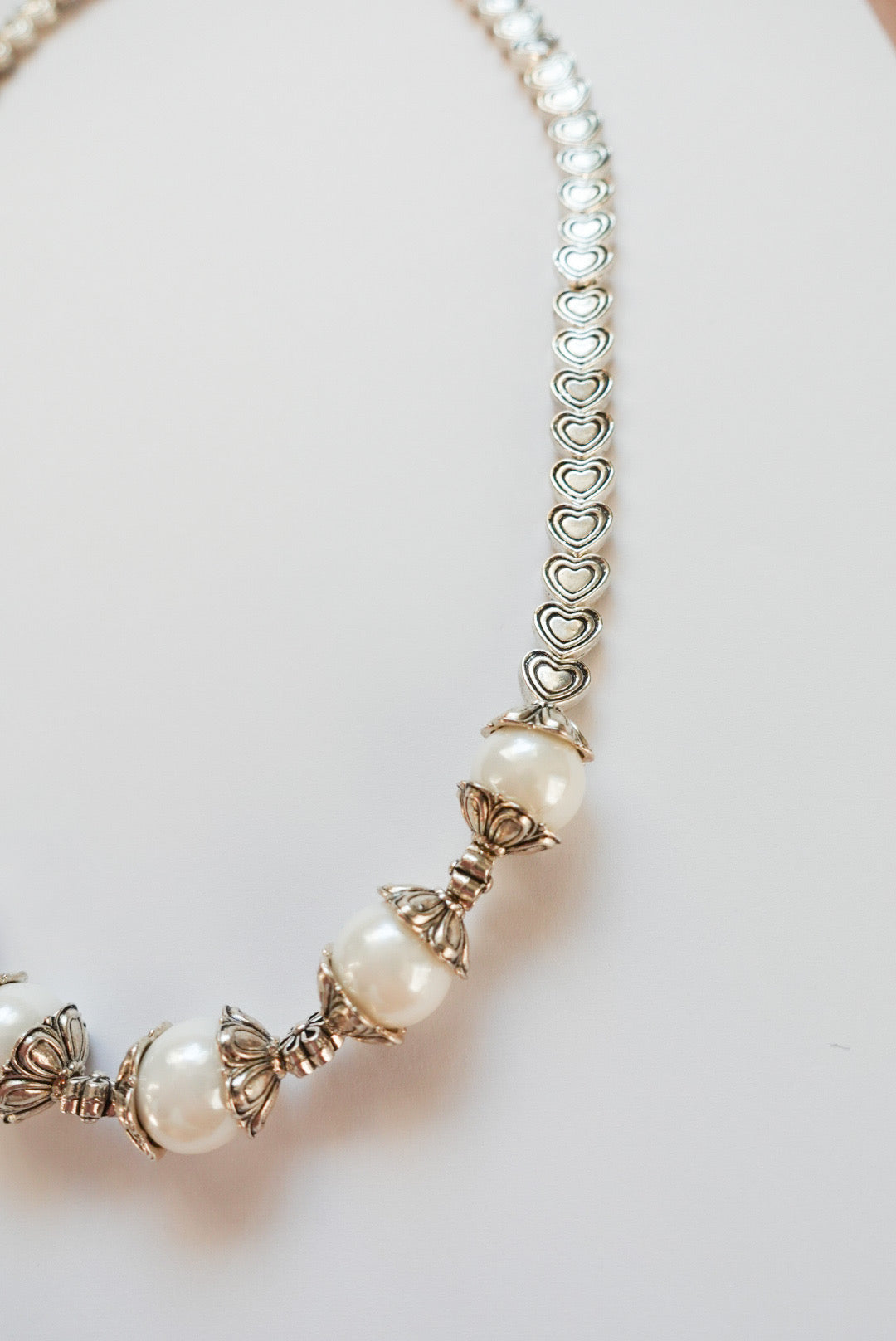 Silver×Pearl Necklace