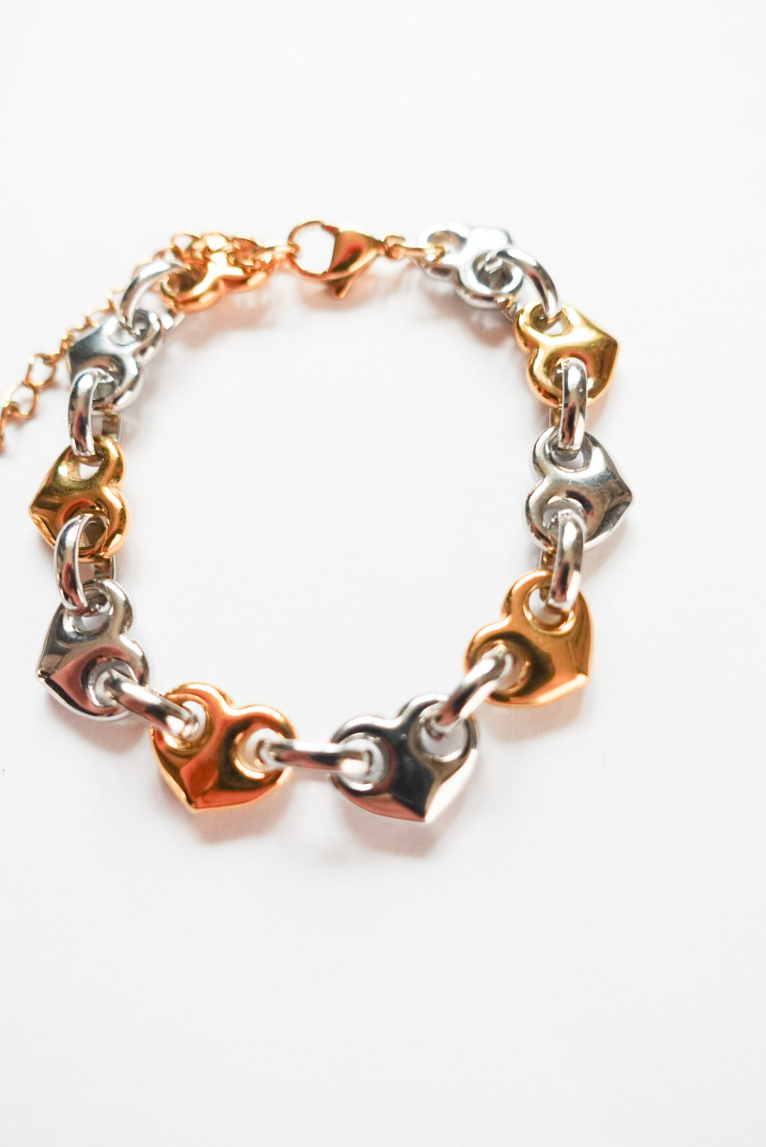 Dual Heart Chain Bracelet