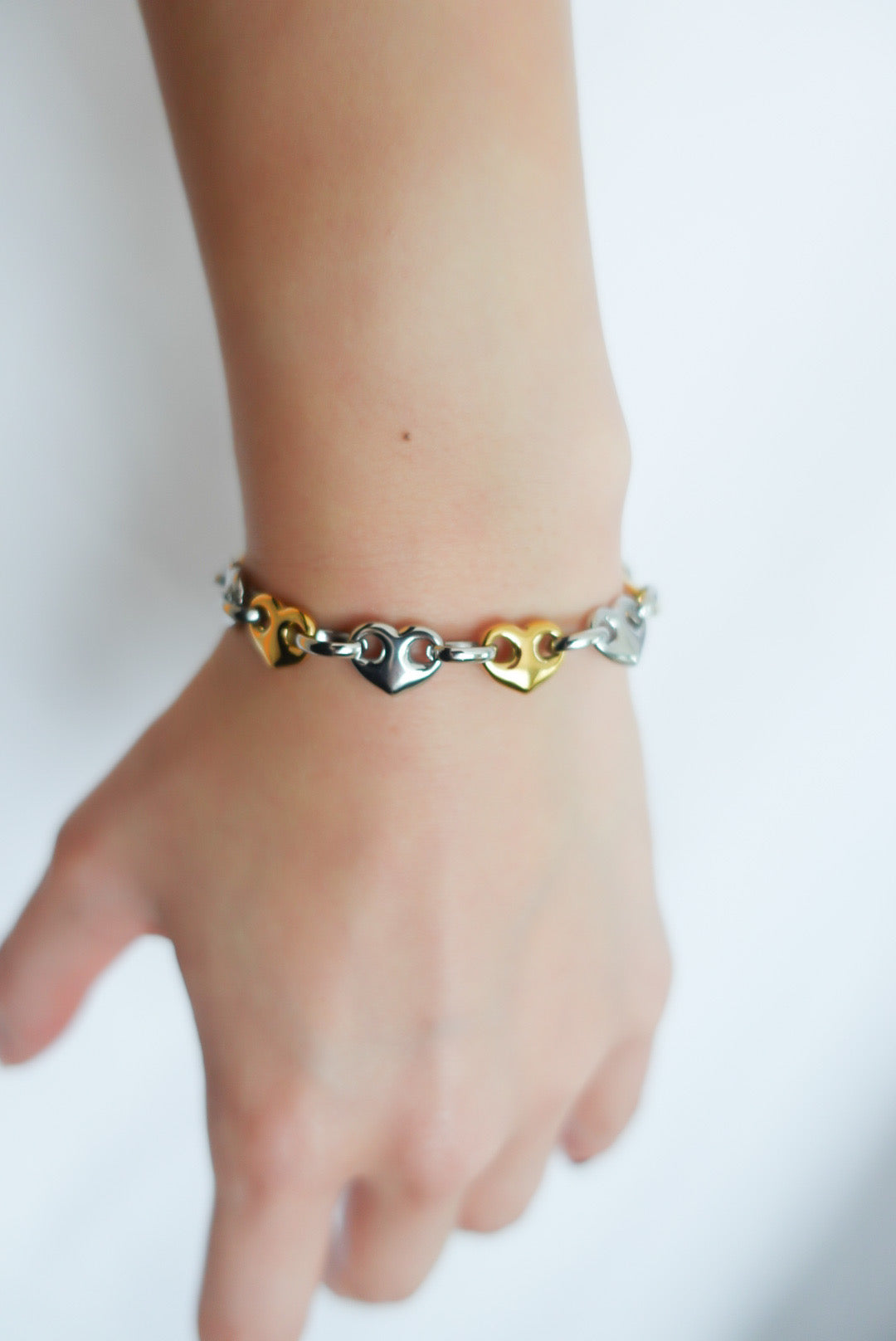 Dual Heart Chain Bracelet