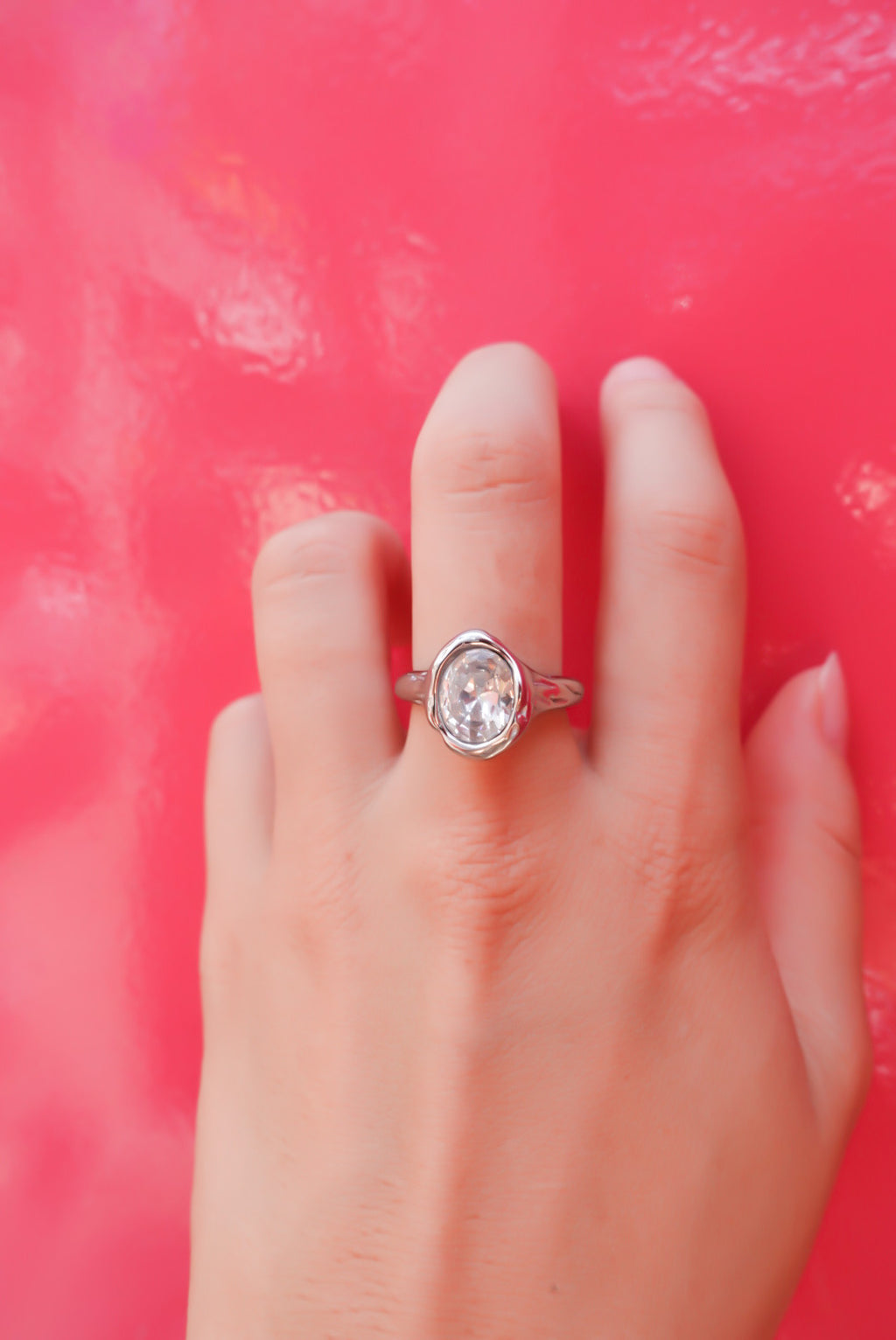Crystal Oval Ring